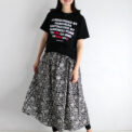 ROUROU LOTUS唐草サッシュリボン付きスカート