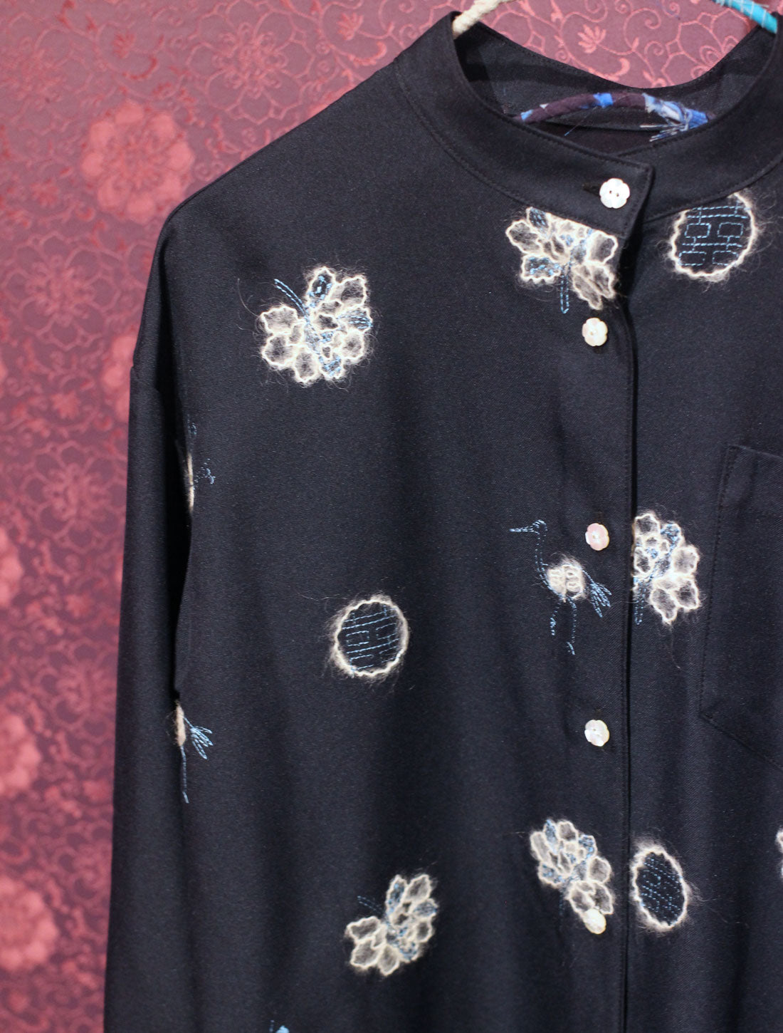 ROUROU M.SIX004 アジアンモノグラム刺繍チュニックワンピース